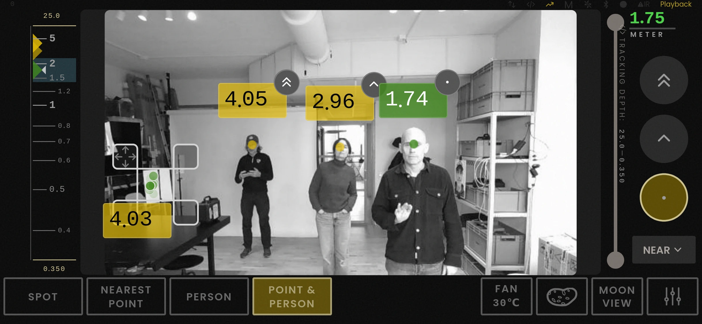 Screenshot showing Point & Person